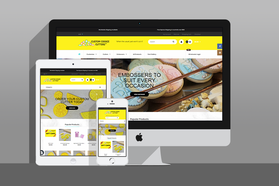 Web Design, SEO, Social Media Agency Melbourne - Client Custom Cookie Cutters