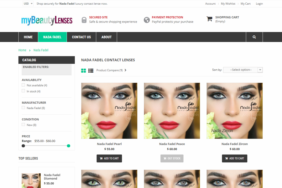 Web Design, SEO, Social Media Agency Melbourne - Client My Beauty Lenses